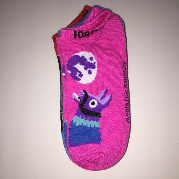 Girls Fortnite Cuddle Team 6 Pr Socks M/L NEW - Picture 4 of 5